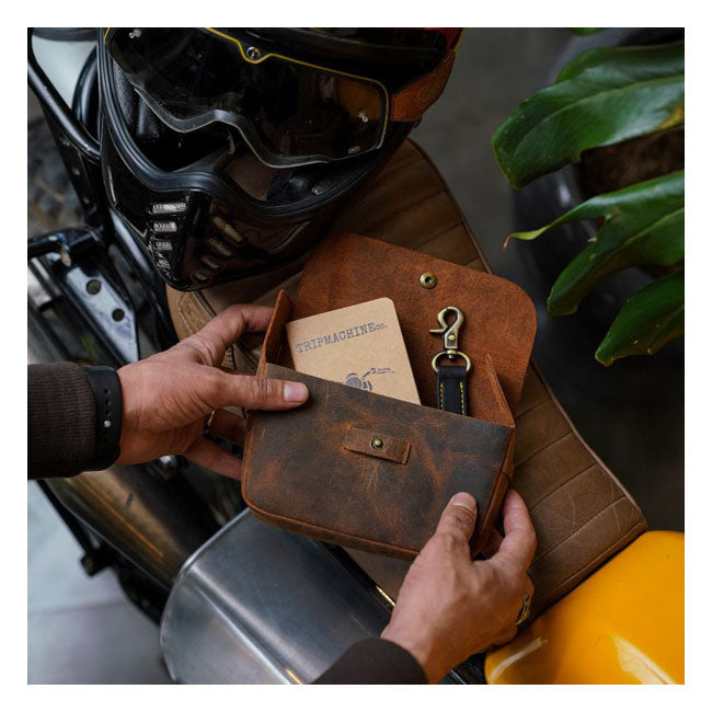 Trip MachineSidekick Moto Pouch Mocha