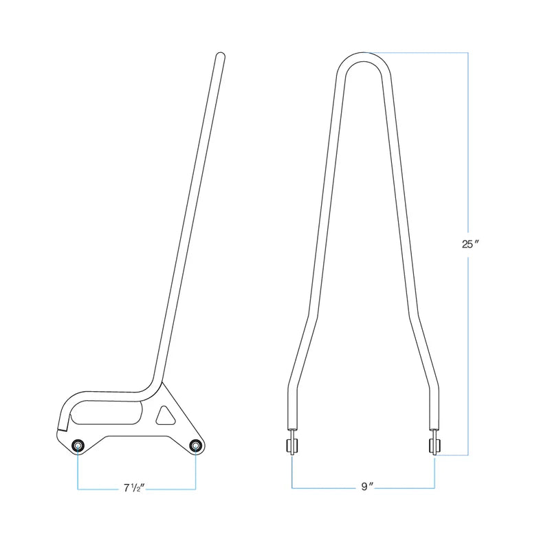 Biltwell, Exfil sissy bar. 96-03 XL Sportster. Black
