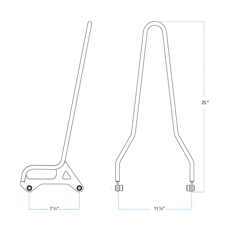 Biltwell, Exfil sissy bar. 04-20 XL Sportster. Chrome — 04-20 XL Sportster (NU)