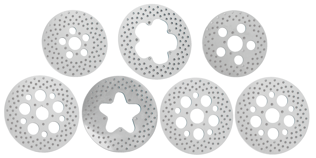 POLISHED AND DRILLED STAINLESS STEEL DISC BRAKE ROTORS