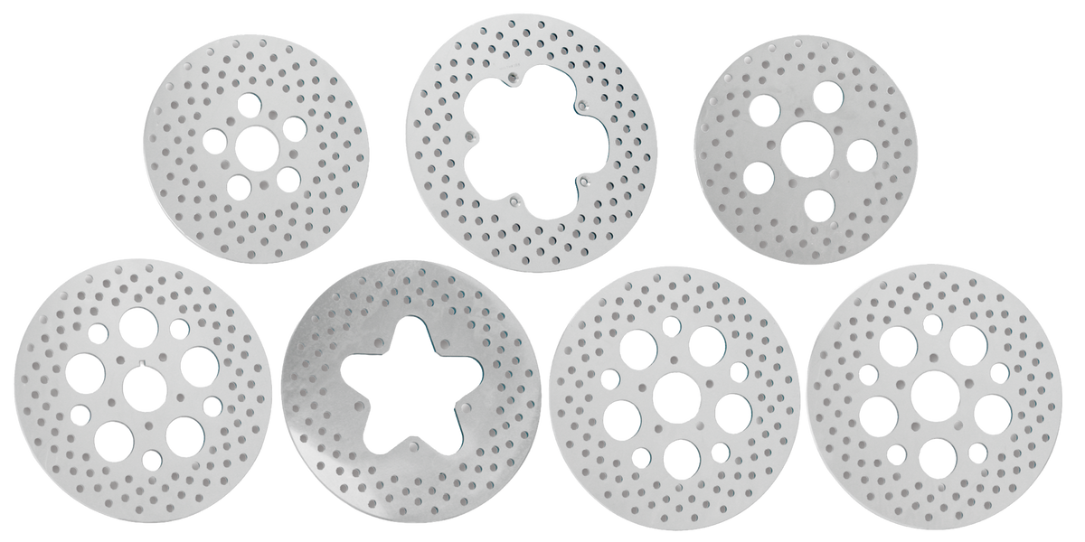 POLISHED AND DRILLED STAINLESS STEEL DISC BRAKE ROTORS