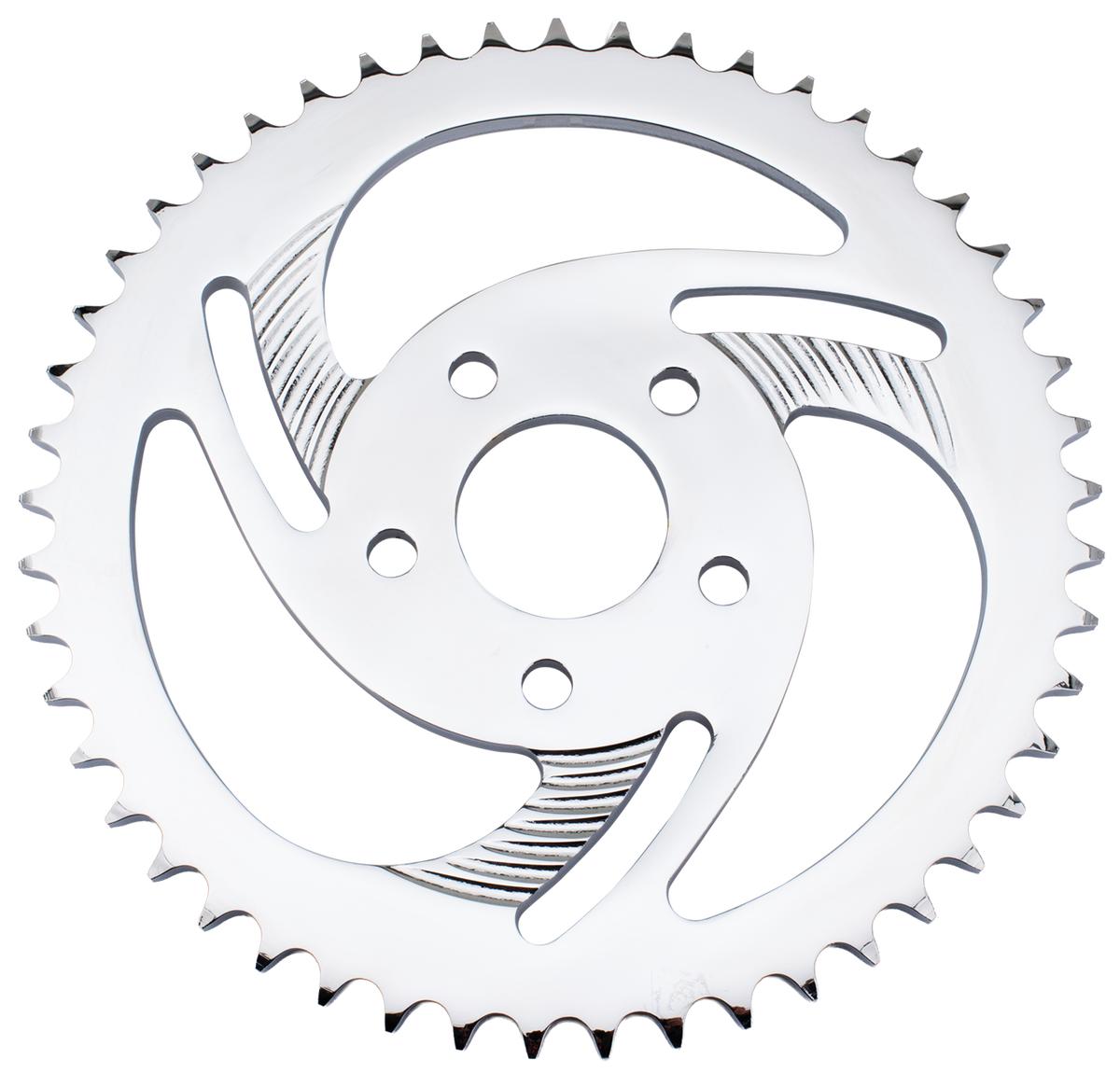 "SWIRLED" REAR SPROCKETS WITH CHROME FINISH