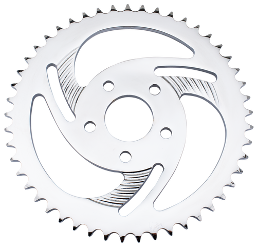 "SWIRLED" REAR SPROCKETS WITH CHROME FINISH