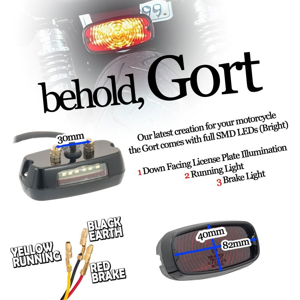 Motone Gort Tail Light LED - Polished