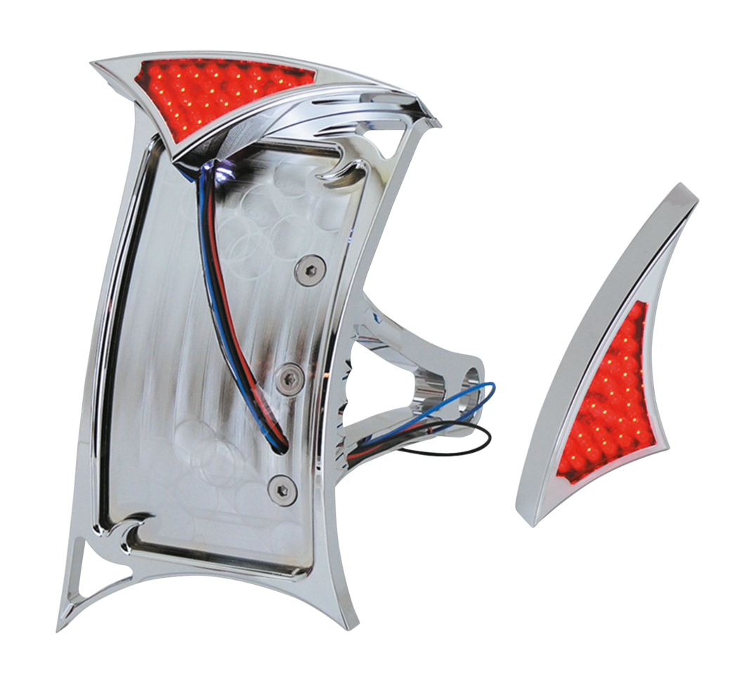 SIDEMOUNT LICENSE PLATE BRACKET WITH GOTHIC LED TAILLIGHT