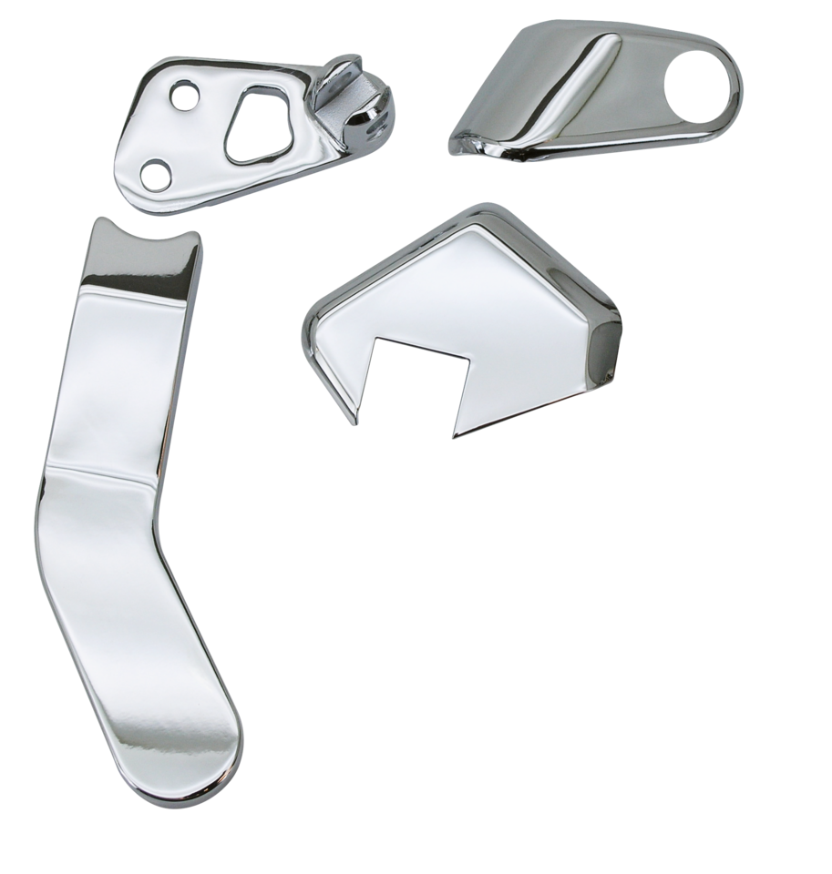 CHROME PASSENGER PEG BRACKET COVER SET FOR DYNA GLIDE