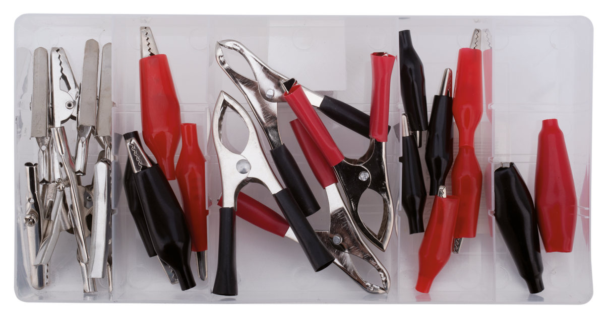 24-PIECE ALLIGATOR STYLE ELECTRIC CLIP ASSORTMENT