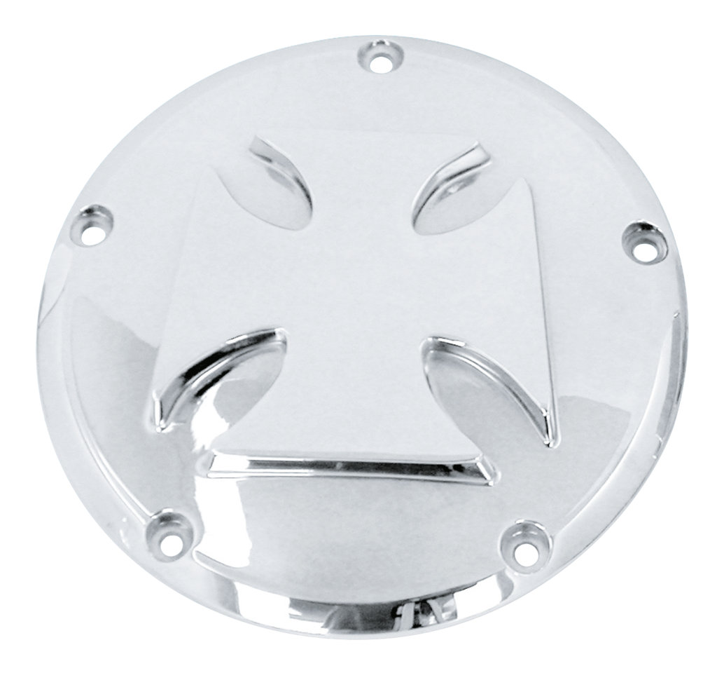 CHROME PLATED ALUMINUM MALTESE CROSS DERBY COVER