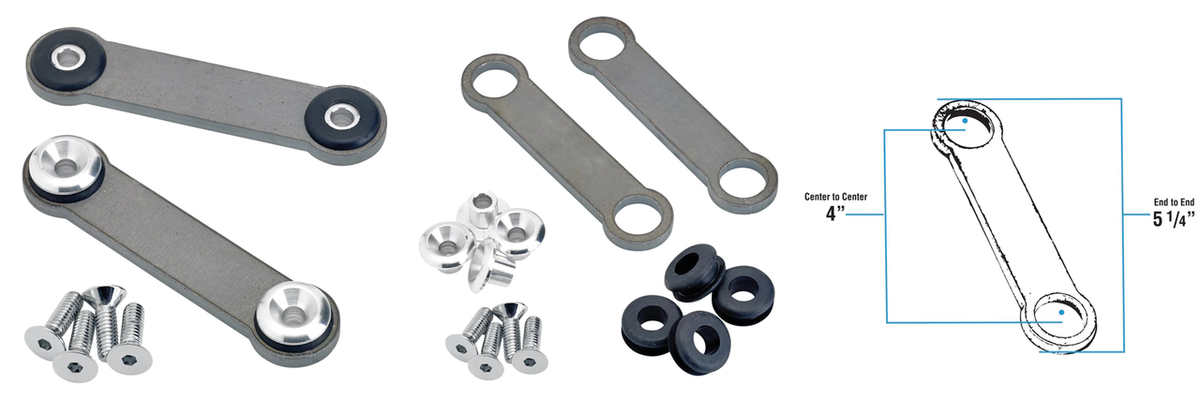 LOWBROW CUSTOMS WELD-ON UNIVERSAL GAS TANK MOUNT KIT