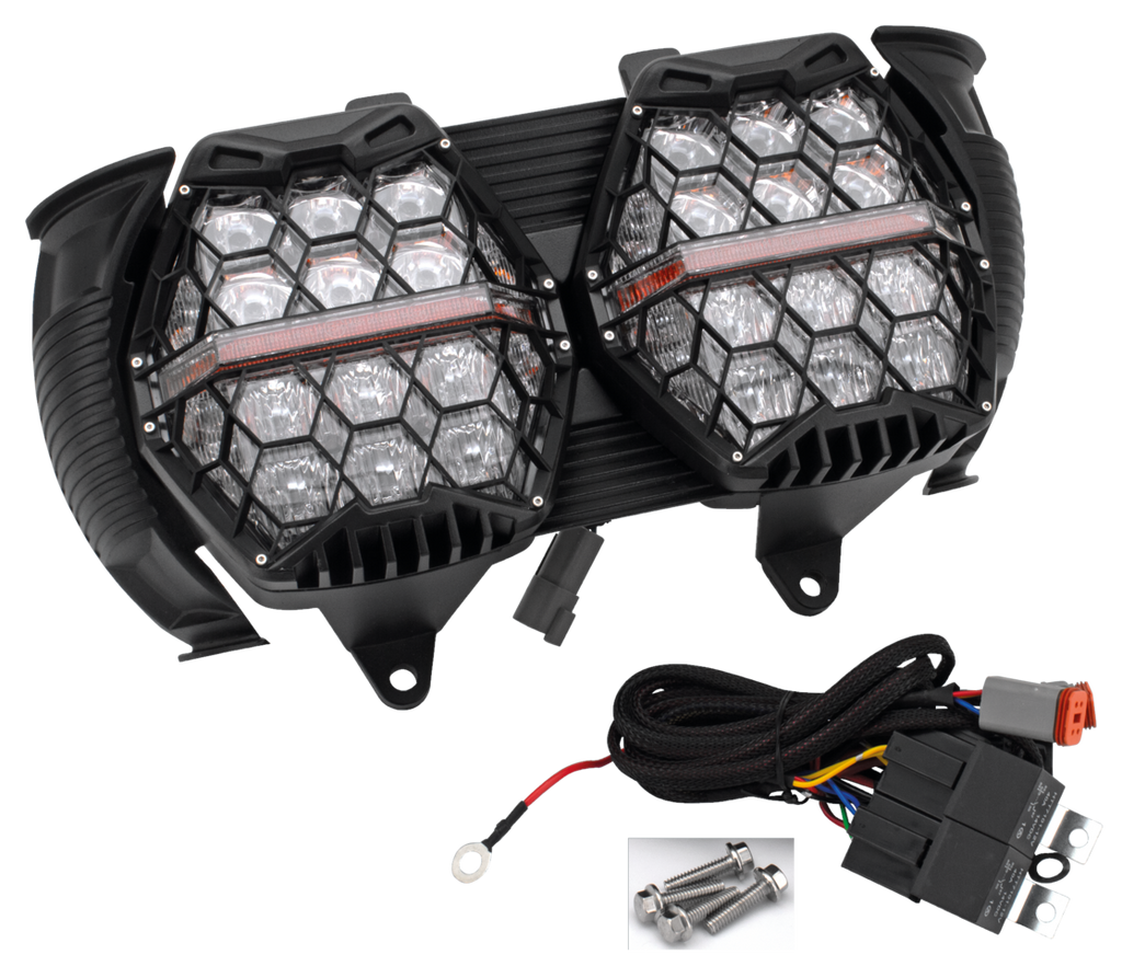 HONEYCOMB ROAD GLIDE LED HEADLIGHT UNIT
