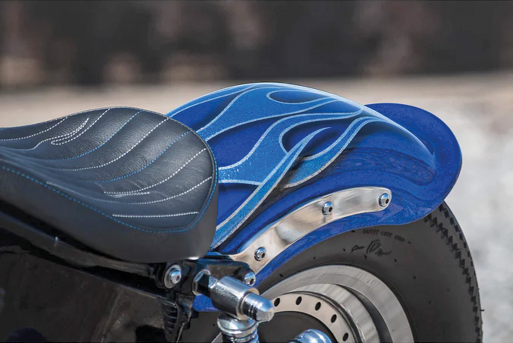 LOWBROW CUSTOMS ROGUE REAR FENDER & STRUTS FOR 1958-1984 BIG TWIN