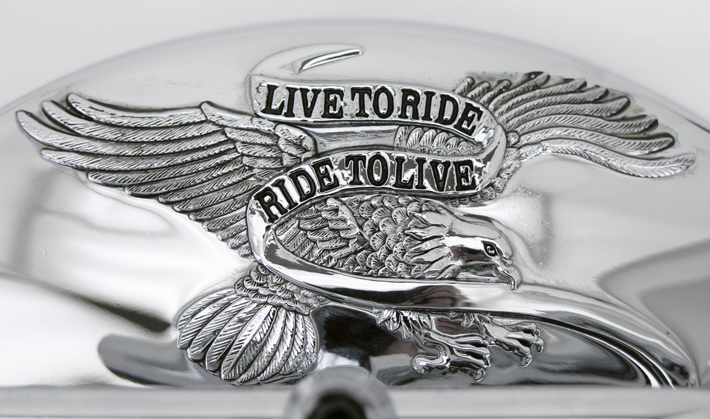 SLIMLINE MIRROR WITH VISOR AND EAGLE LOGO
