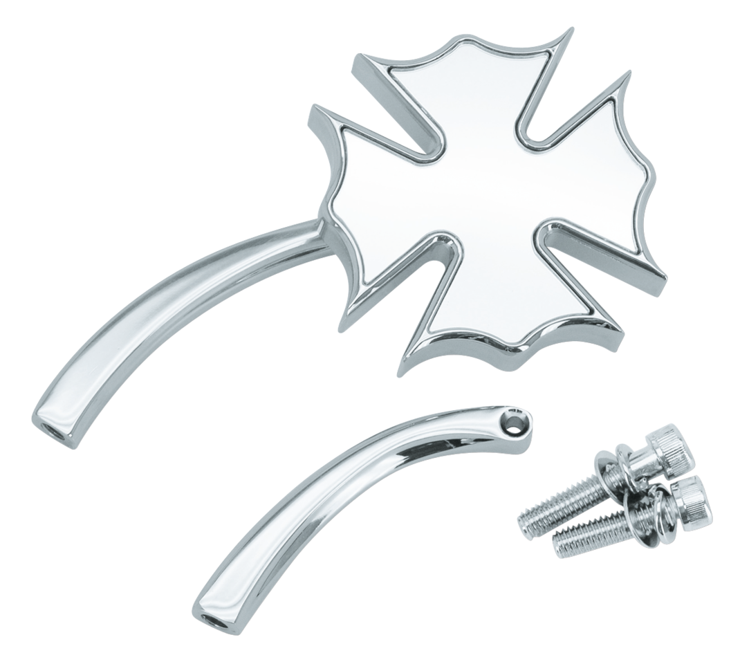 CHROME ROYAL MIRROR WITH CURVED STEM