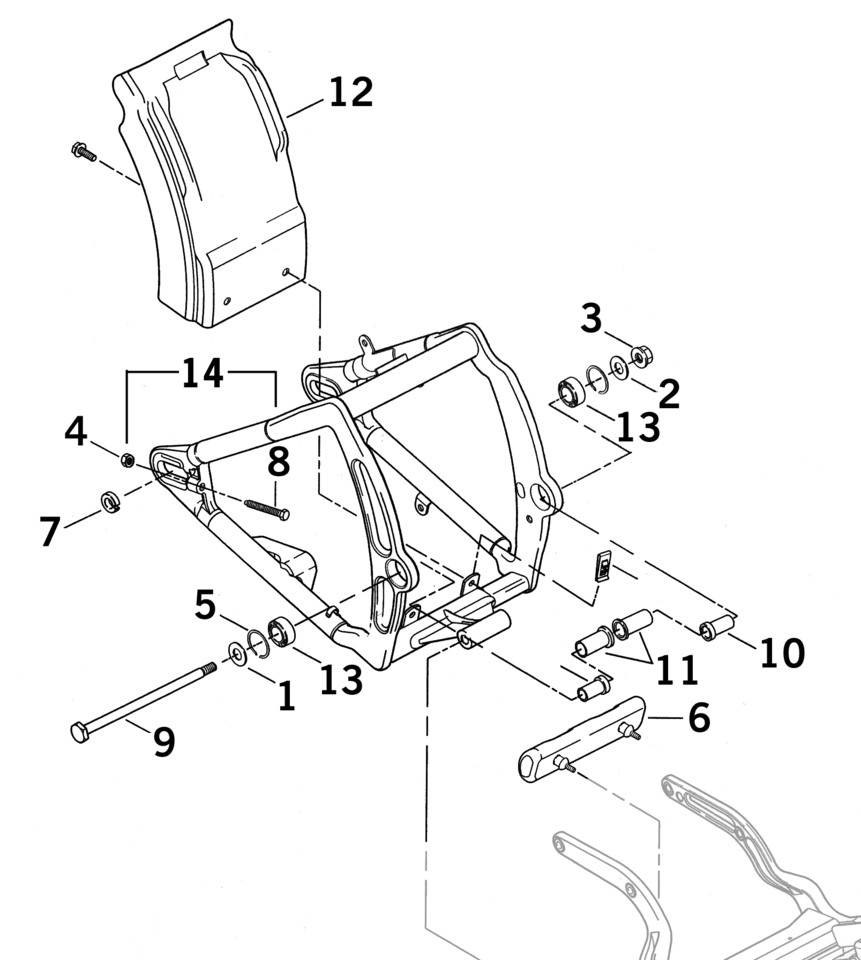 SWINGARM PARTS FOR SOFTAIL 2000-2017