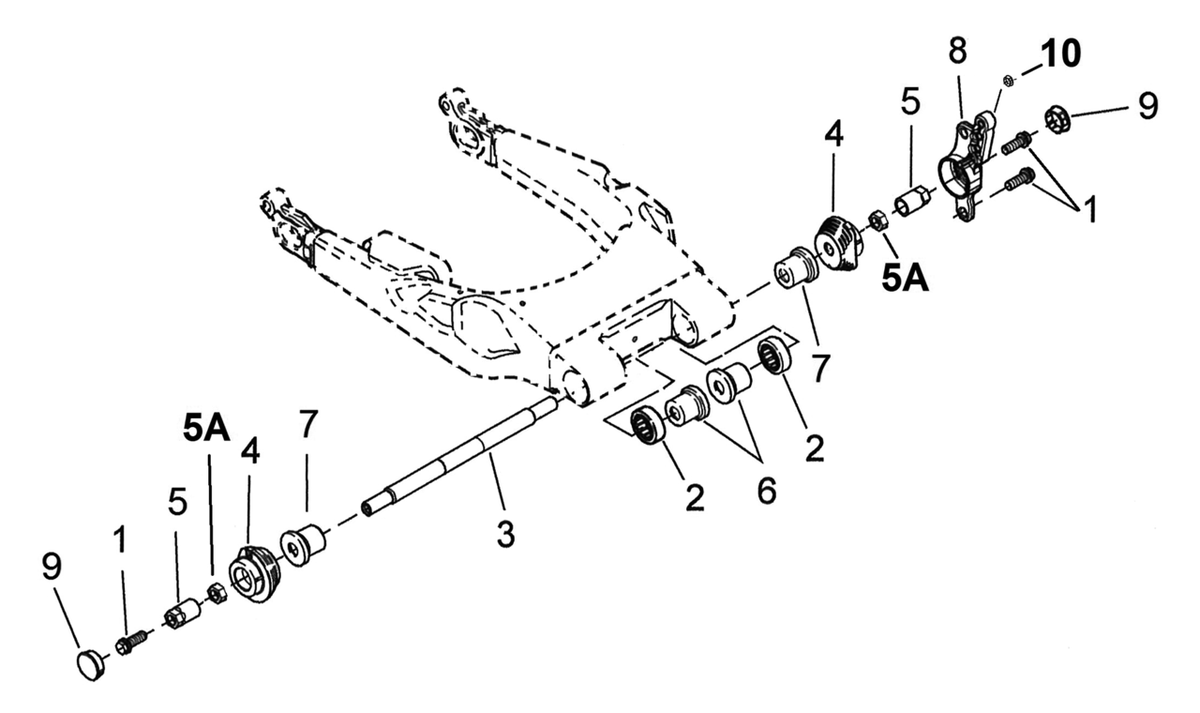 SWINGARM PARTS FOR TOURING 2002-2008