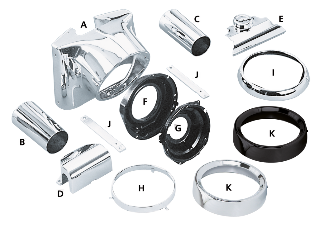 HEADLIGHT HOUSING CONVERSION KIT FOR HERITAGE SOFTAIL AND FAT BOY