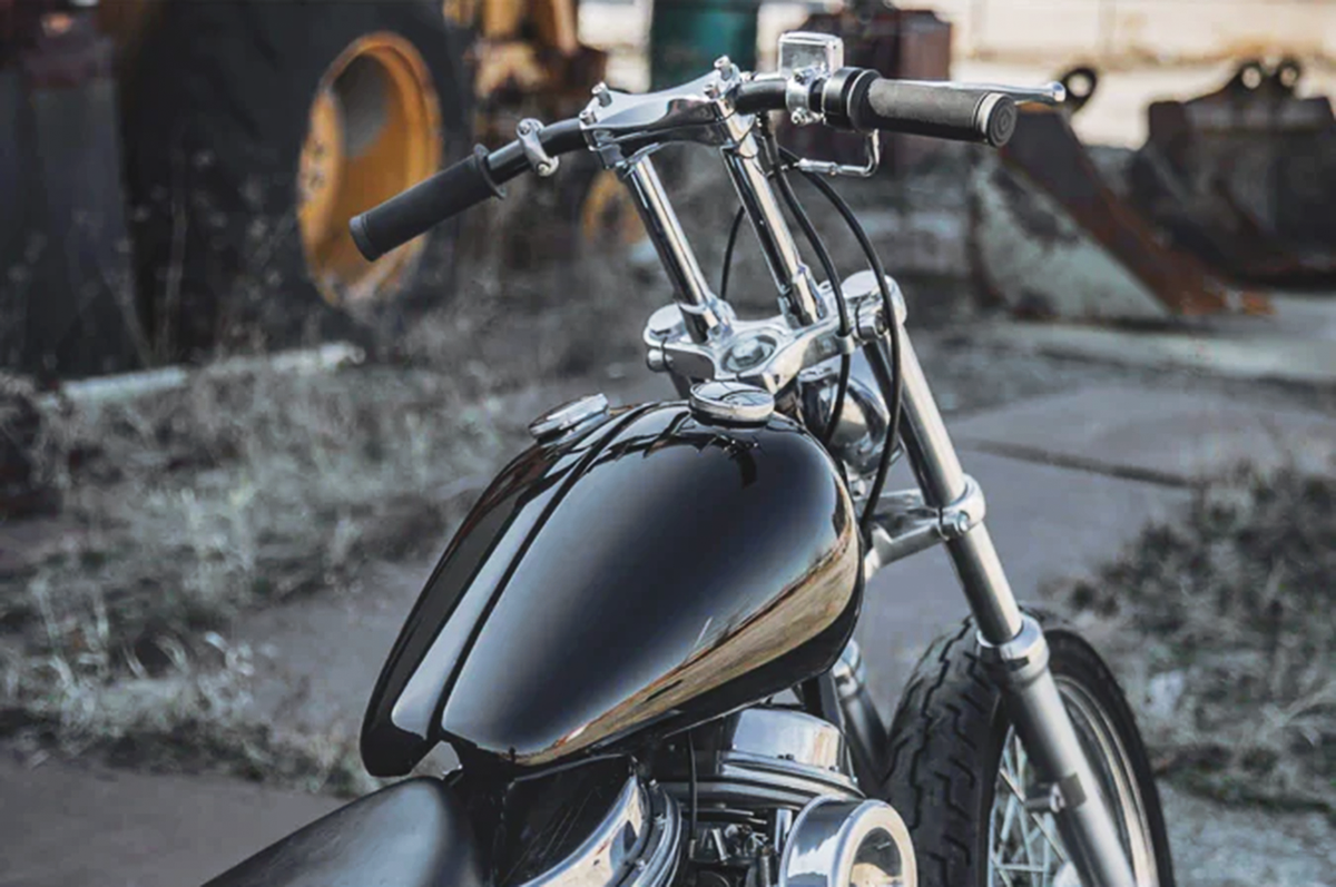 LOWBROW CUSTOMS WX STYLE SPLIT GAS TANKS FOR EARLY BIG TWIN