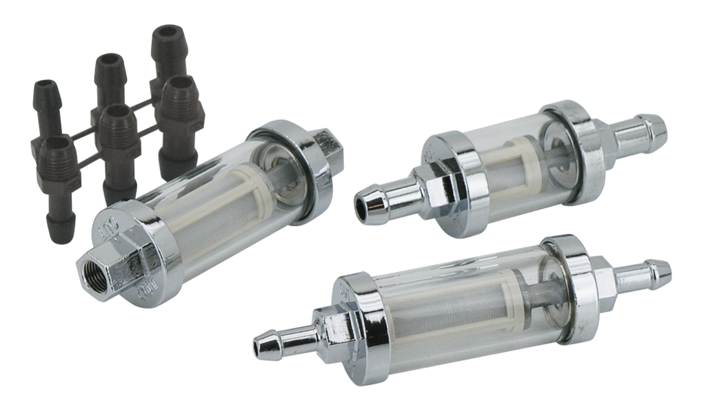 CHROME SEE-THROUGH FUEL FILTER