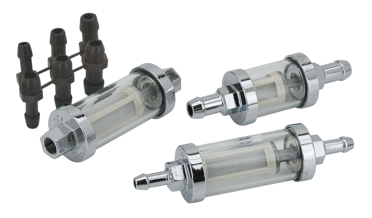 CHROME SEE-THROUGH FUEL FILTER