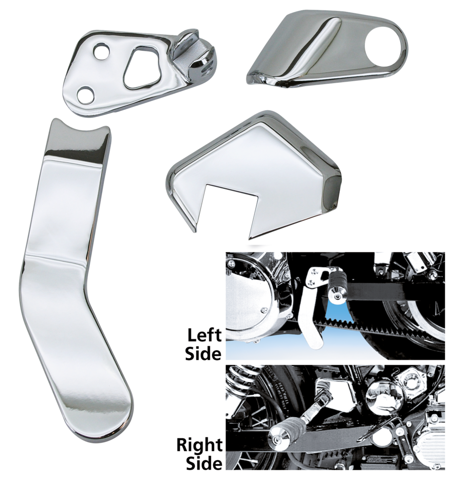 CHROME PASSENGER PEG BRACKET COVER SET FOR DYNA GLIDE