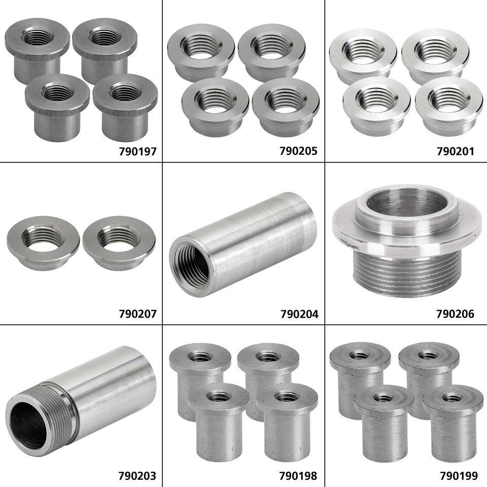 LOWBROW CUSTOMS WELD-IN TANK MOUNT AND FUEL VALVE BUNGS
