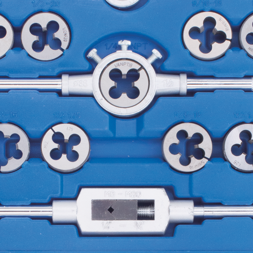 110-PIECE METRIC, UNC & UNF SIZE TAP AND DIE SET