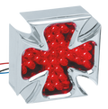 MALTESE CHROME PLATED BILLET ALUMINUM LED MALTESE CROSS TAILLIGHT