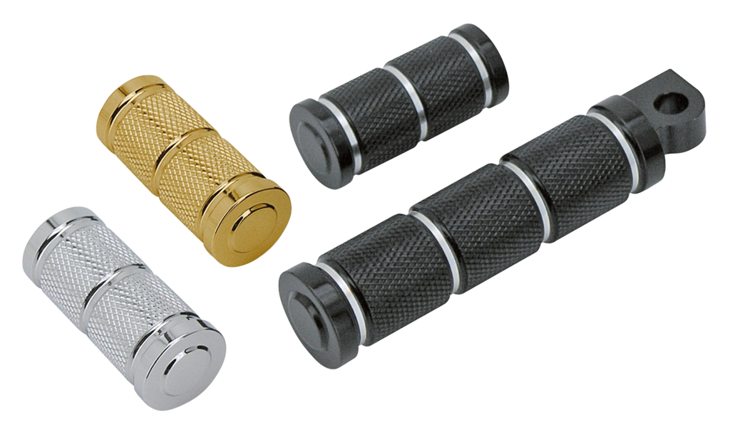 RETRO STYLE KNURLED BILLET ALUMINUM FOOT & SHIFTER PEGS