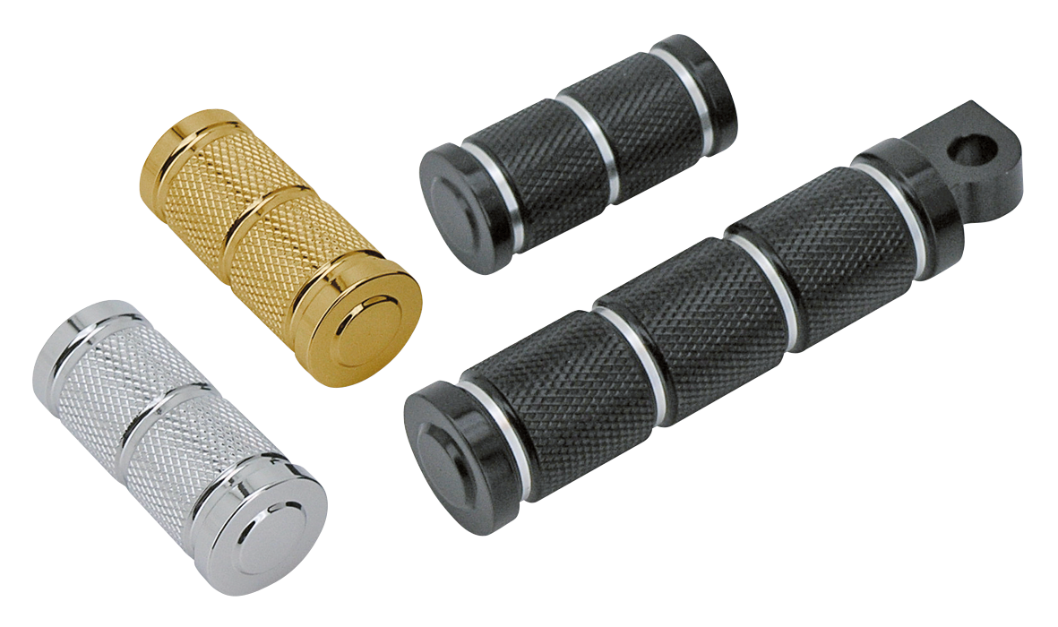 RETRO STYLE KNURLED BILLET ALUMINUM FOOT & SHIFTER PEGS
