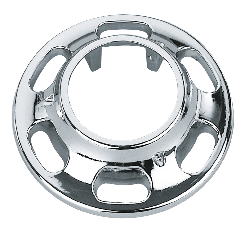 CHROME-PLATED SLOTTED WHEEL HUB COVER