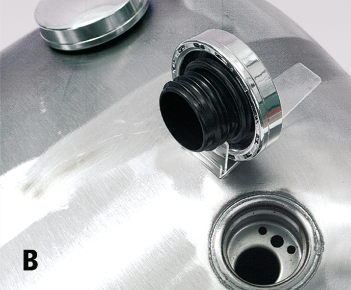 ONE PIECE STRETCHED SMOOTH TOP STEEL GAS TANK FOR FXR