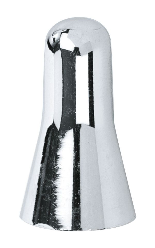 CHROME TIRE STEM COVER FOR RUBBER VALVES