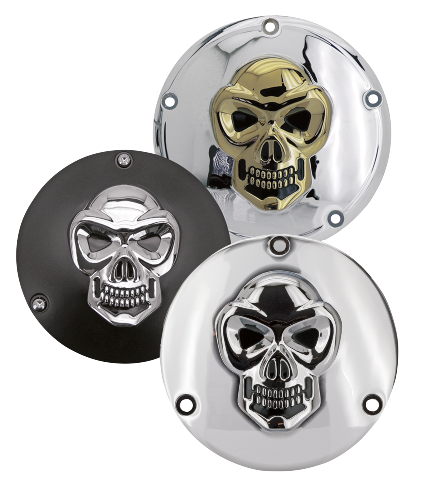 SKULLED ALUMINUM DERBY COVERS