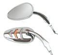 CHROME "DETONATOR" MIRRORS WITH BUILT-IN LED LIGHTS