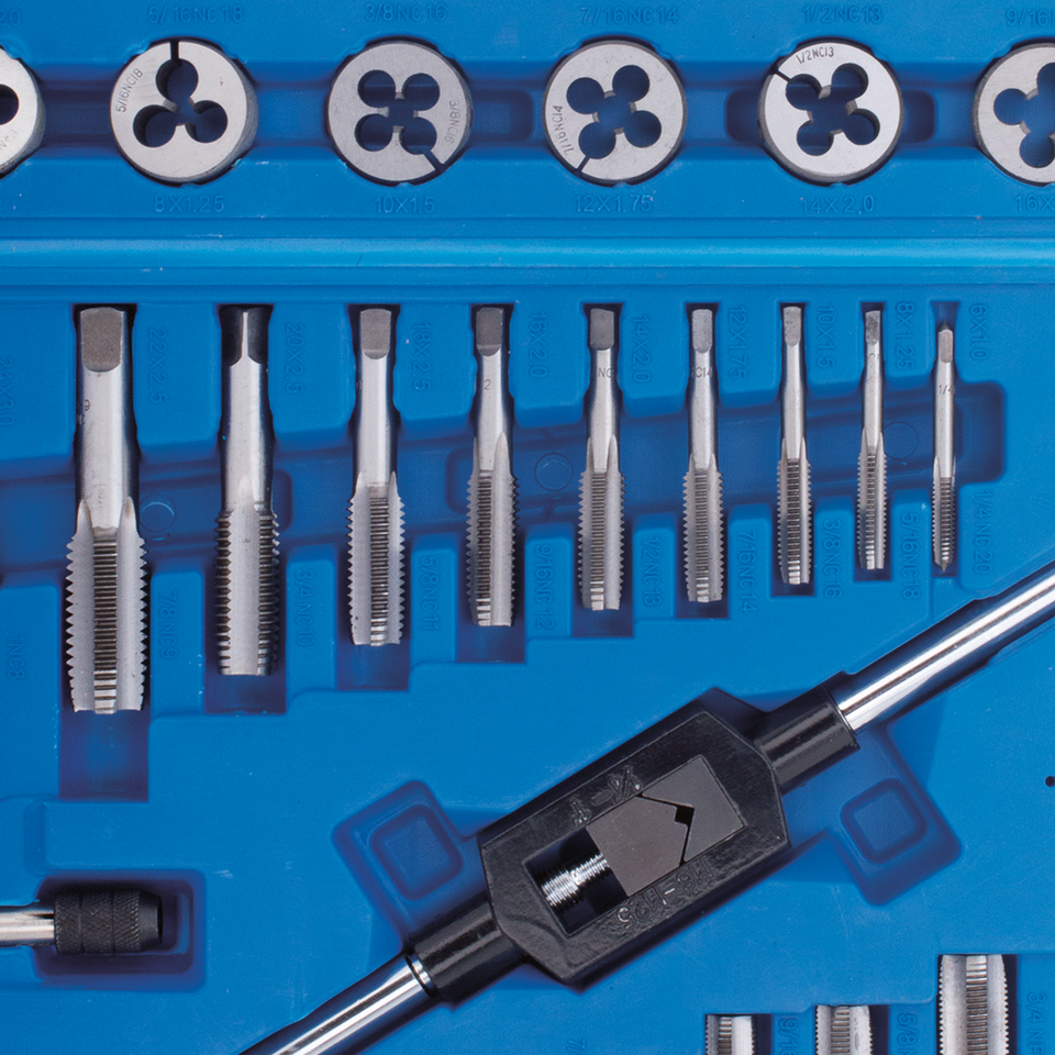 45-PIECE UNC & UNF SIZE TAP AND DIE SET