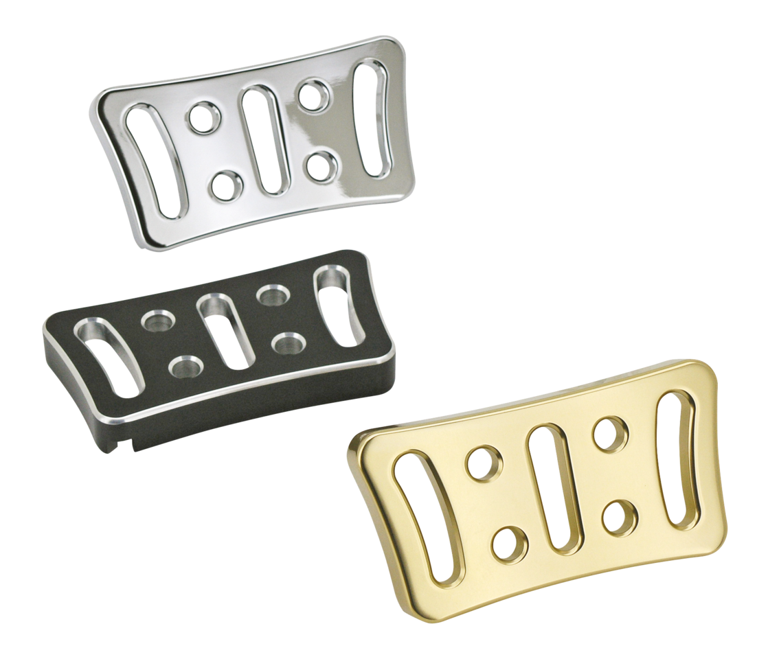 BILLET ALUMINUM BRAKE PEDAL PADS FOR TOURING