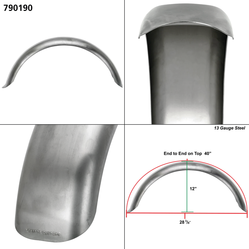 LOWBROW CUSTOMS UNIVERSAL STEEL REAR FENDERS