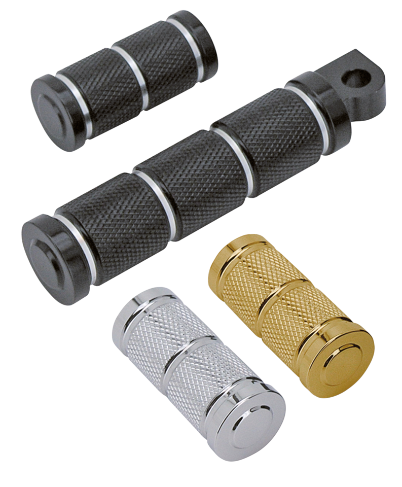 RETRO STYLE KNURLED BILLET ALUMINUM FOOT & SHIFTER PEGS