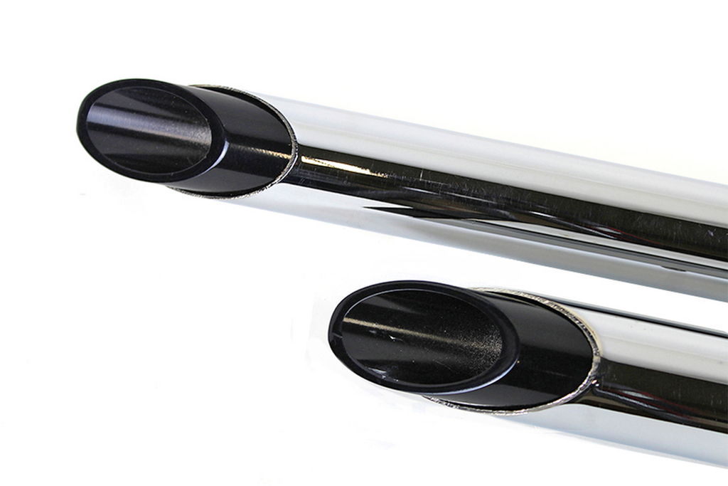 DRAG PIPE SET WITH SHORT BLACK SLASH TIPS