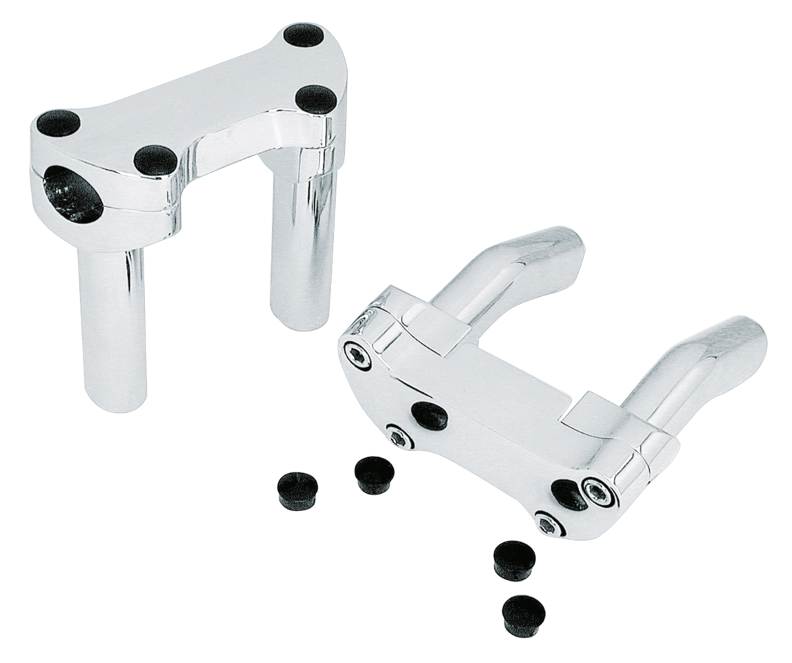 CHROME HANDLEBAR RISER AND CLAMP SETS
